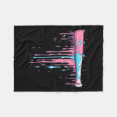 Honkbalknuppel met strooiende druppel voor honkbal fleece deken (Voorkant (Horizontaal))