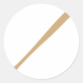 honkbalknuppel-pictogram ronde sticker (Voorkant)