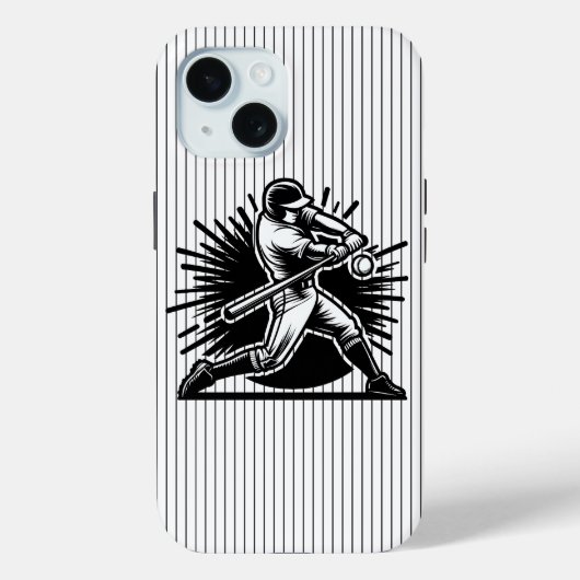 Honkbalkruisher IPhone 15 Hoesje (Achterkant)
