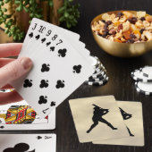 Honkbalkspeler aan slag pokerkaarten (Insitu)