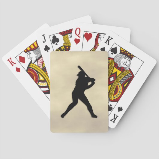 Honkbalkspeler aan slag pokerkaarten (Achterkant)
