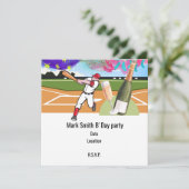 Honkbalkspeler speelt honkbal kaart (Staand voorkant)