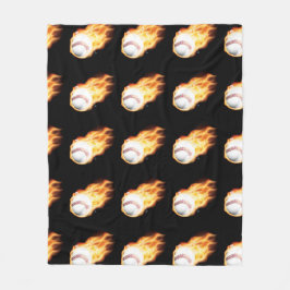 Honkbalkzwart Fleece Deken