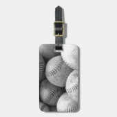 honkballen in zwart-wit bagagelabel (Voorkant verticaal)