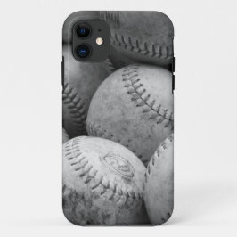  honkballen in zwart-wit iPhone 11 hoesje