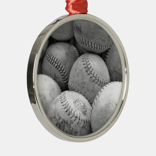  honkballen in zwart-wit metalen ornament (Rechts)