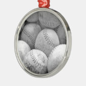  honkballen in zwart-wit metalen ornament (Links)