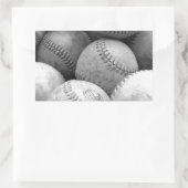 honkballen in zwart-wit rechthoekige sticker (Tas)