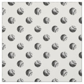  honkballen Pattern Black & White Baseball Stof (Swatch)