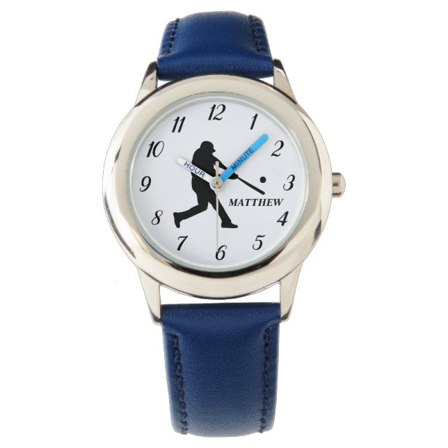 Honkballen Speler Sport Atletiek Spelletjes Horloge (Voorkant)