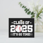 Honkballer Afstuderen Klasse van 2025 Senior Briefkaart (Staand voorkant)