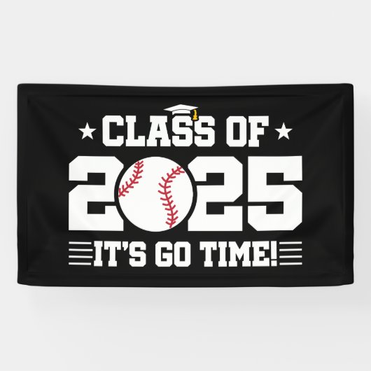 Honkballer Afstuderen Klasse van 2025 Senior Spandoek (Horizontaal)