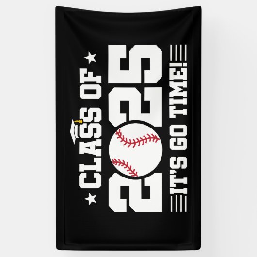 Honkballer Afstuderen Klasse van 2025 Senior Spandoek (Verticaal)