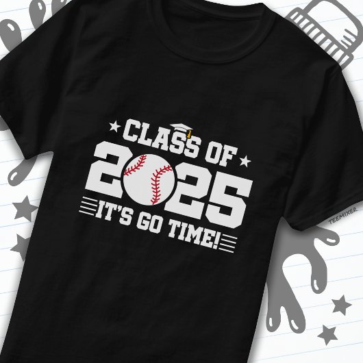 Honkballer Afstuderen Klasse van 2025 Senior T-shirt