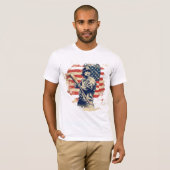 Honkballer Amerikaanse vlag T-shirt (Voorkant volledig)