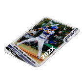 Honkballer Custom Gift in Blauw Magneet (Linkerzijde)