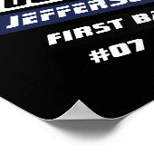 Honkballer Custom Gift in Blauw Poster (Hoek)