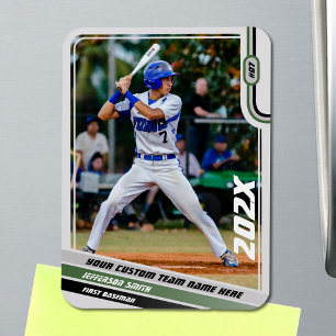 Honkballer Custom Gift in Groen Magneet