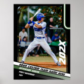 Honkballer Custom Gift in Groen Poster (Voorkant)