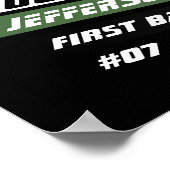 Honkballer Custom Gift in Groen Poster (Hoek)