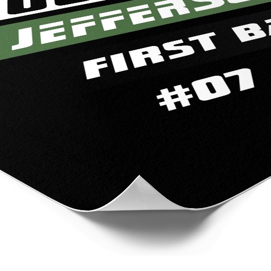 Honkballer Custom Gift in Groen Poster (Hoek)