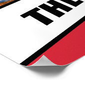 Honkballer Custom Gift Zwart Wit Rood Poster (Hoek)