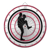 Honkballer Linkerhand Pitcher Windup Dartbord (Voorkant)