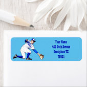 Honkballer met Jouw naam of monogram terugkeer Etiket (Insitu)