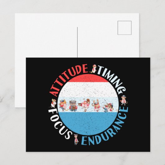 Honkballer Mindset - Rood Wit Blauw Briefkaart (Voorkant / Achterkant)