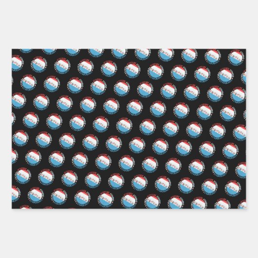 Honkballer Mindset - Rood Wit Blauw Inpakpapier Vel (Voorkant 3)