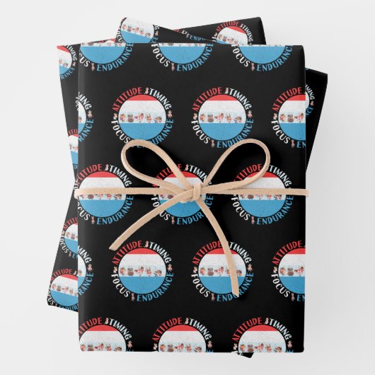 Honkballer Mindset - Rood Wit Blauw Inpakpapier Vel (In situ)