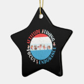 Honkballer Mindset - Rood Wit Blauw Keramisch Ornament (Links)