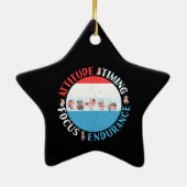 Honkballer Mindset - Rood Wit Blauw Keramisch Ornament (Achterkant)