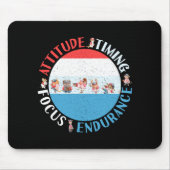 Honkballer Mindset - Rood Wit Blauw Muismat (Voorkant)