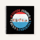 Honkballer Mindset - Rood Wit Blauw Notitieboek (Voorkant)