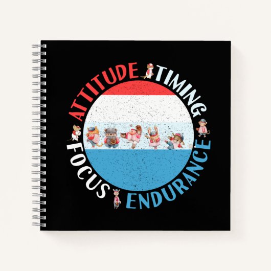 Honkballer Mindset - Rood Wit Blauw Notitieboek (Voorkant)