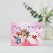 Honkballer op Valentijnsdag waterverf Briefkaart (Staand voorkant)