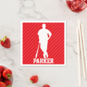 Honkballer; Scarlet Red Stripes Servet (Insitu)