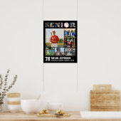 Honkballer Senior Night Sport Fotocollage Poster (Keuken)