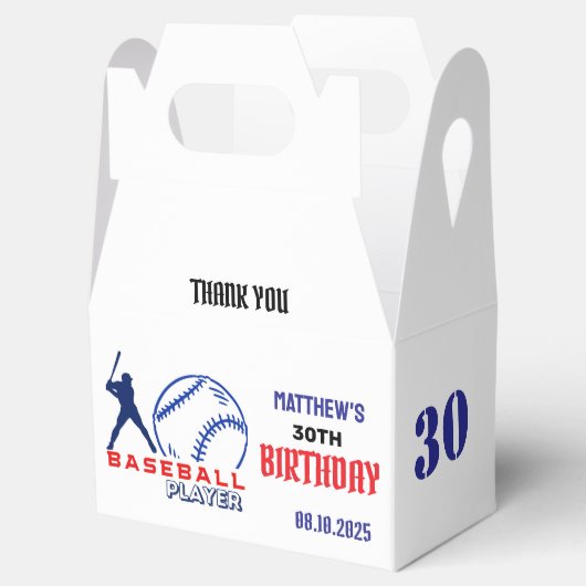 Honkballer, Team, Verjaardag gunstbox Bedankdoosjes (Geopend)