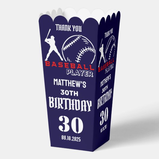 Honkballer, Team, Verjaardag gunstbox Bedankdoosjes (Achterkant)