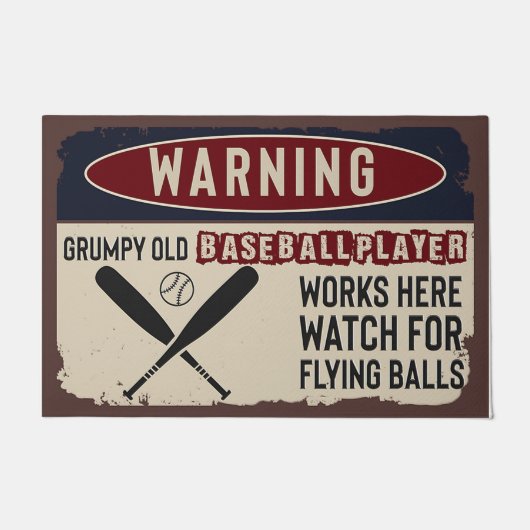 Honkballer Welkom Mat, Grappige Baseball Deurmat (Voorkant)