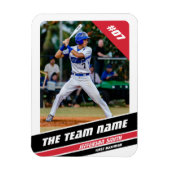 Honkballer  Wit Rood Magneet (Verticaal)