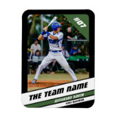 Honkballer  Zwart Groen Magneet (Verticaal)