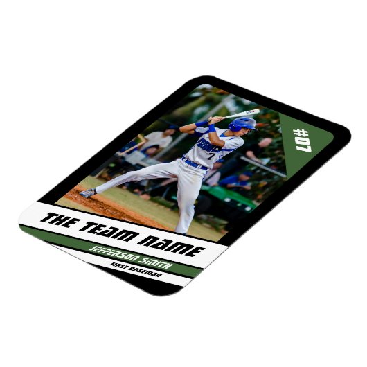 Honkballer  Zwart Groen Magneet (Linkerzijde)