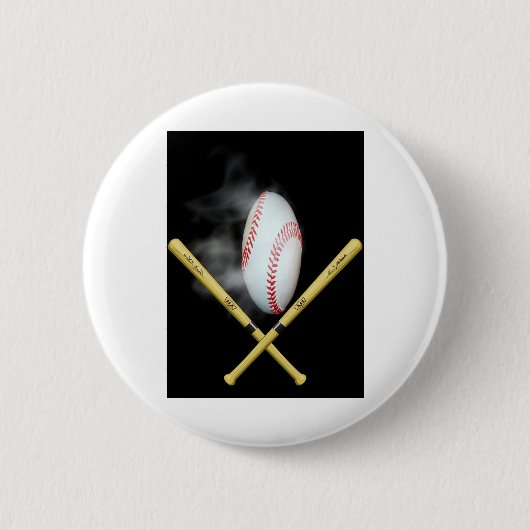 honkballiefhebbers ronde button 5,7 cm (Voorkant)