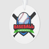 Honkbalmedaille-ornament Ornament (voorkant)