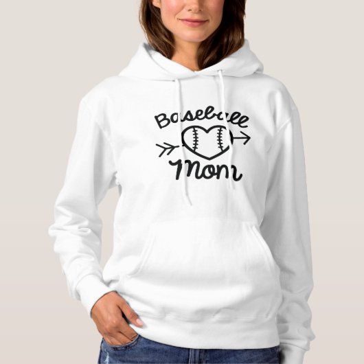 honkbalmoeder hoodie (Voorkant)