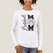 Honkbalmoeder met coquette strik Tri-Blend shirt (Voorkant volledig)