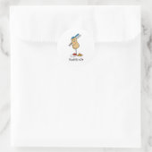 Honkbalnoot Ronde Sticker (Tas)